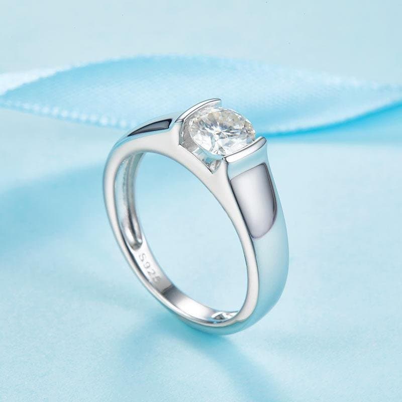 Men's Moissanite Diamond 1 Carat Ring