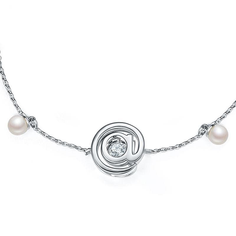 Moissanite Diamond Fresh Water Pearls Dancing Stone Bracelet